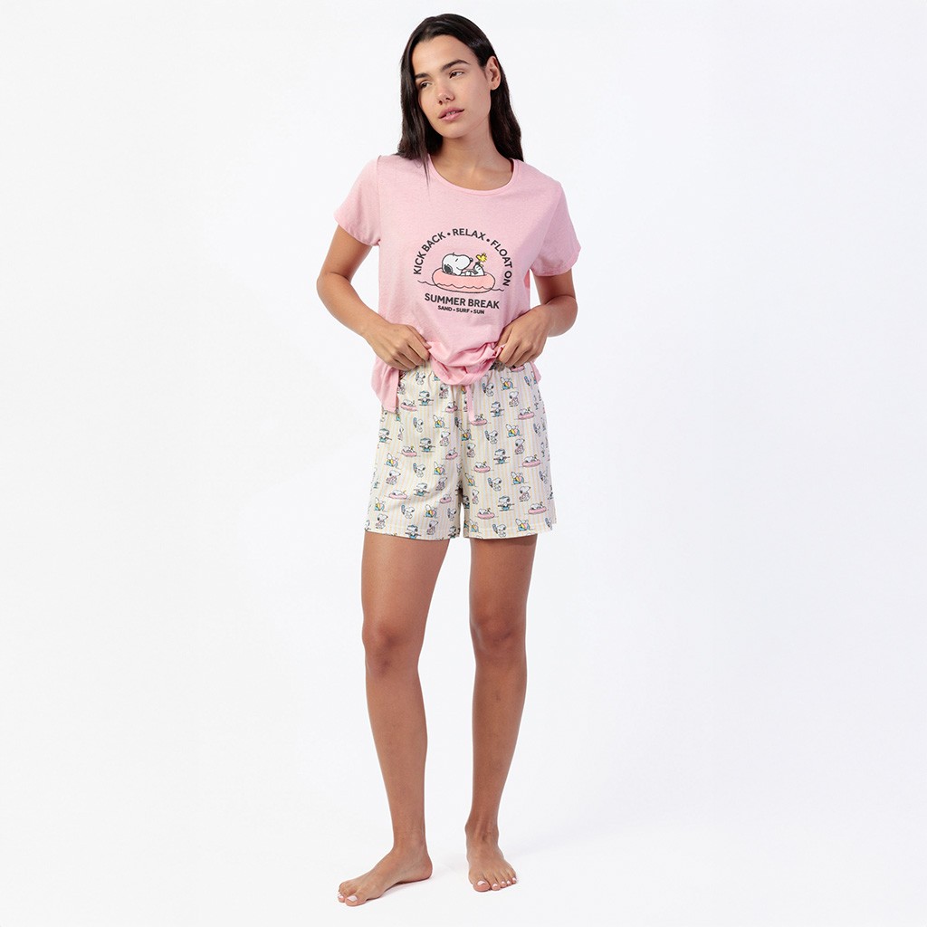 Pijama corto mujer estampado Snoopy