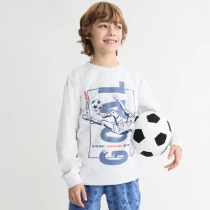 Pijama ni&ntilde;o tejido terciopelo futbol