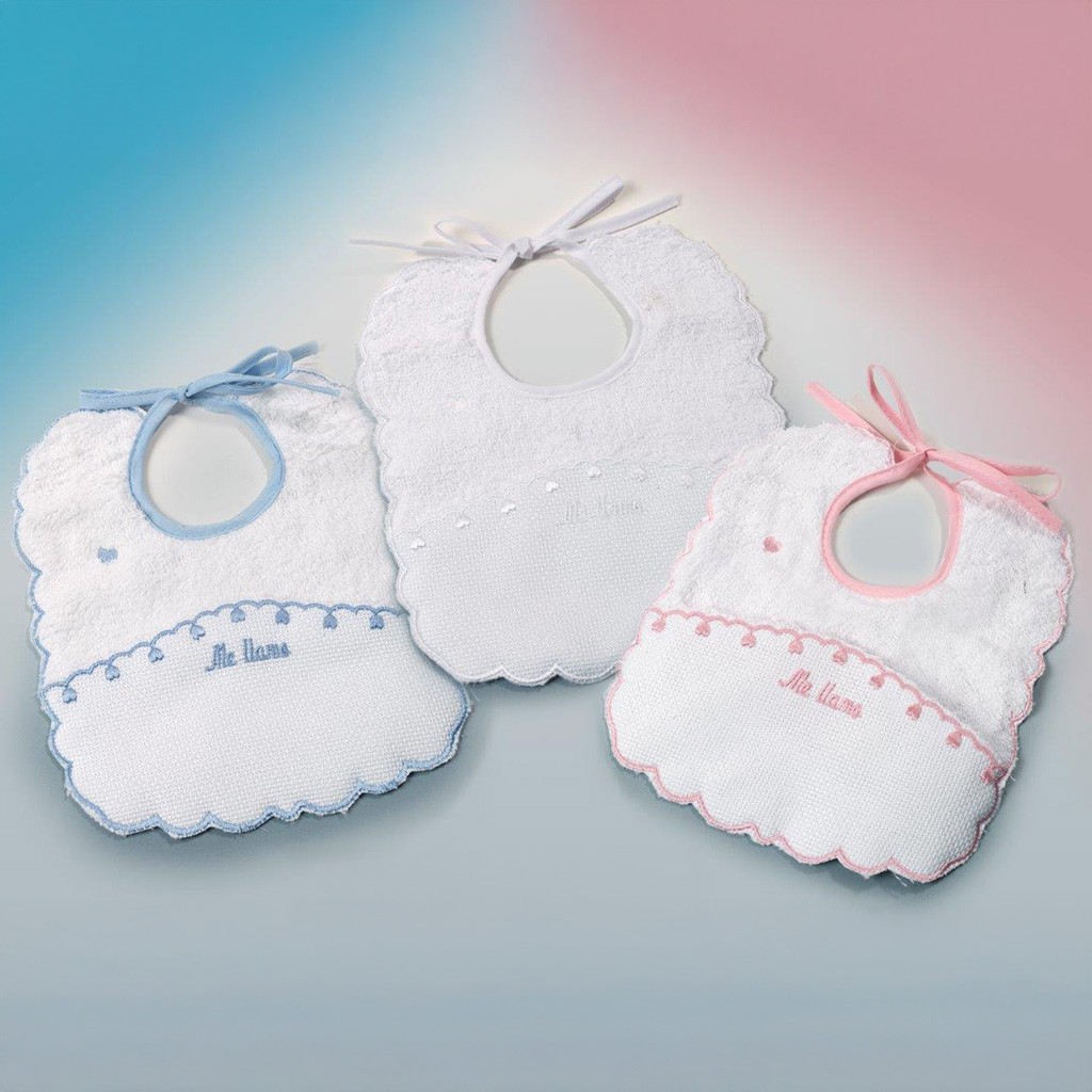 Babero beb&eacute; pack 2 para bordar