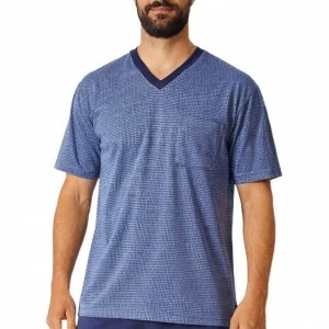 Pijama hombre manga corta cuello pico