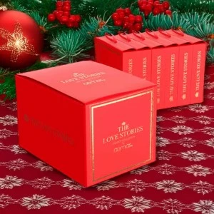 Tanga de polimida y encaje rojo en cajita regalo