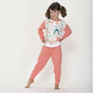 Pijama infantil ni&ntilde;a algod&oacute;n fino manga larga 