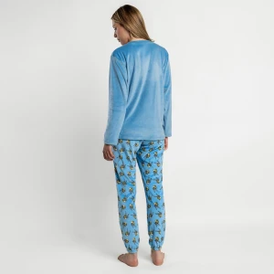 Pijama largo mujer azul estampado Ast&eacute;rix