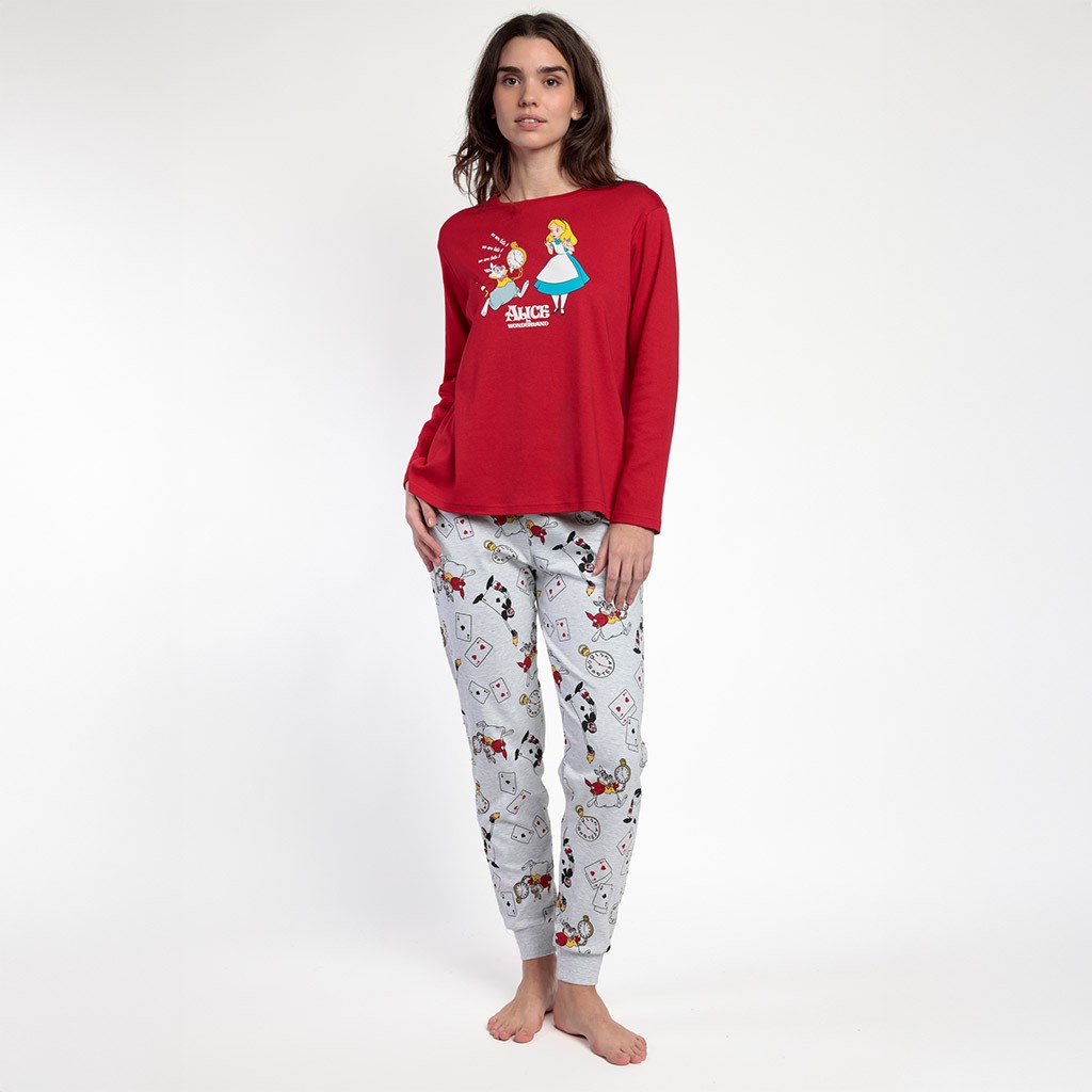 Pijama largo mujer Alice in Wonderland