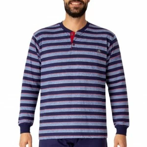 Pijama hombre manga larga rayas