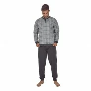 Pijama hombre cuadros punto milano