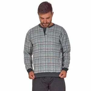 Pijama hombre cuadros punto milano