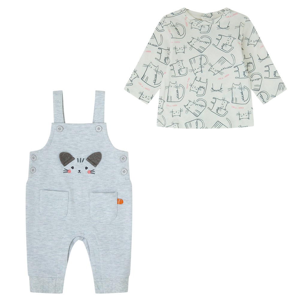 conjunto peto bebe con camiseta manga larga