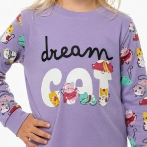 Pijama algod&oacute;n ni&ntilde;a estampado gatitos