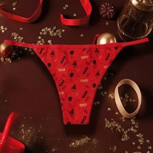 Tanga roja mujer con regalo bolsa cotill&oacute;n 