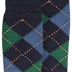 Calcet&iacute;n ato infantil intarsia rombos acr&iacute;lico 