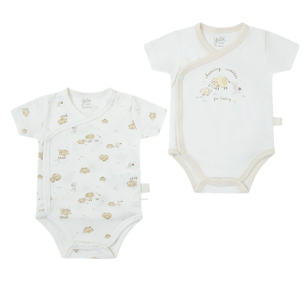 Body beb&eacute; algod&oacute;n manga corta pack 2