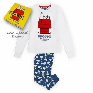Pijama ni&ntilde;a manga larga Snoopy