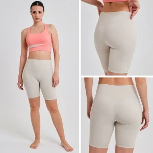Legging deportivo corte bike cintura alta beige