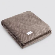 Manta coralina sofa vison forrada borreguito