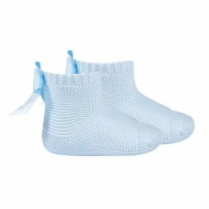 Calcetines cortos punto bobo con lazo