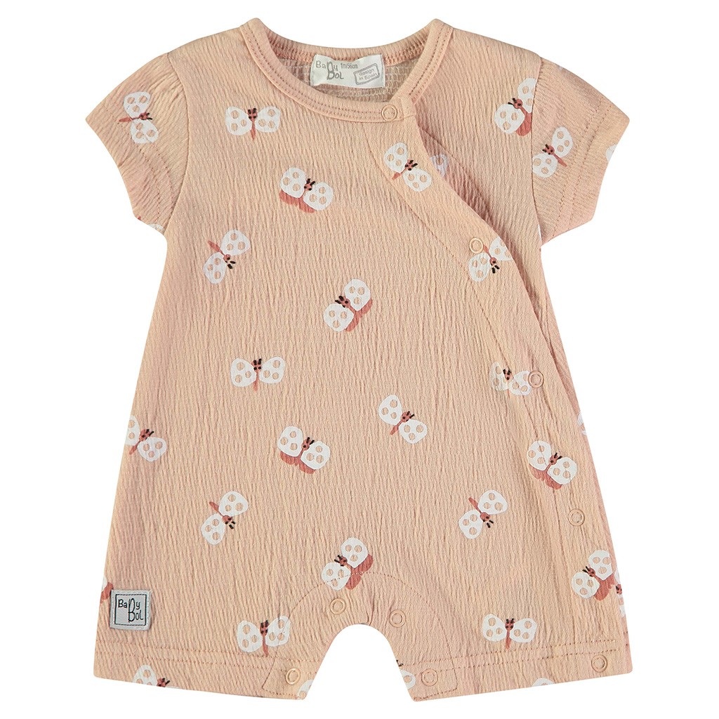 Pelele beb&eacute; manga corta apertura lateral