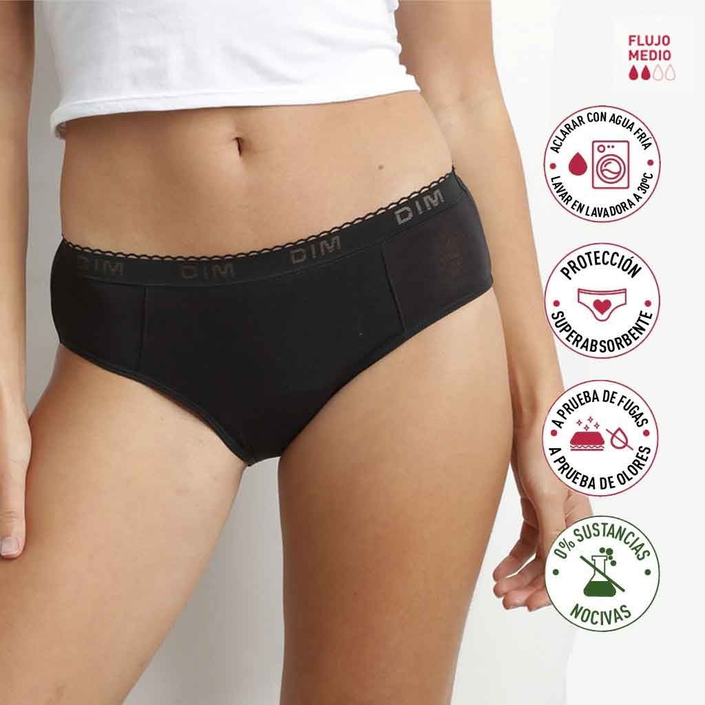 Braga bikini niña menstrual lavable flujo moderado