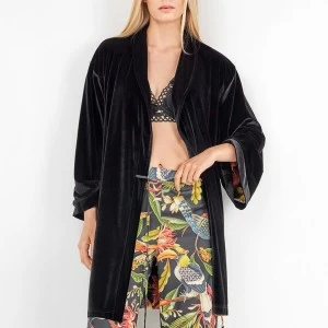 Bata mujer cruzada estampado floral