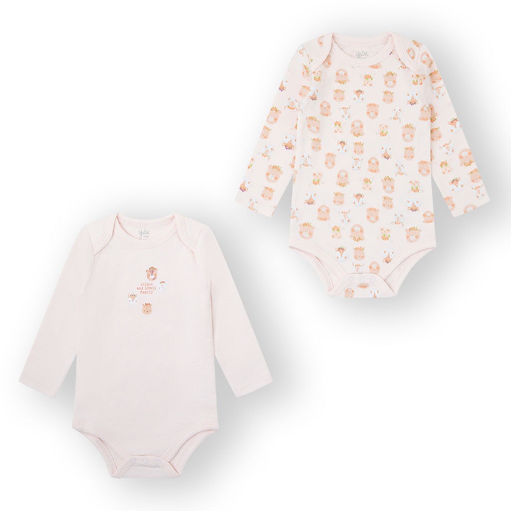 Body pack 2 algodón Little Jungle niña