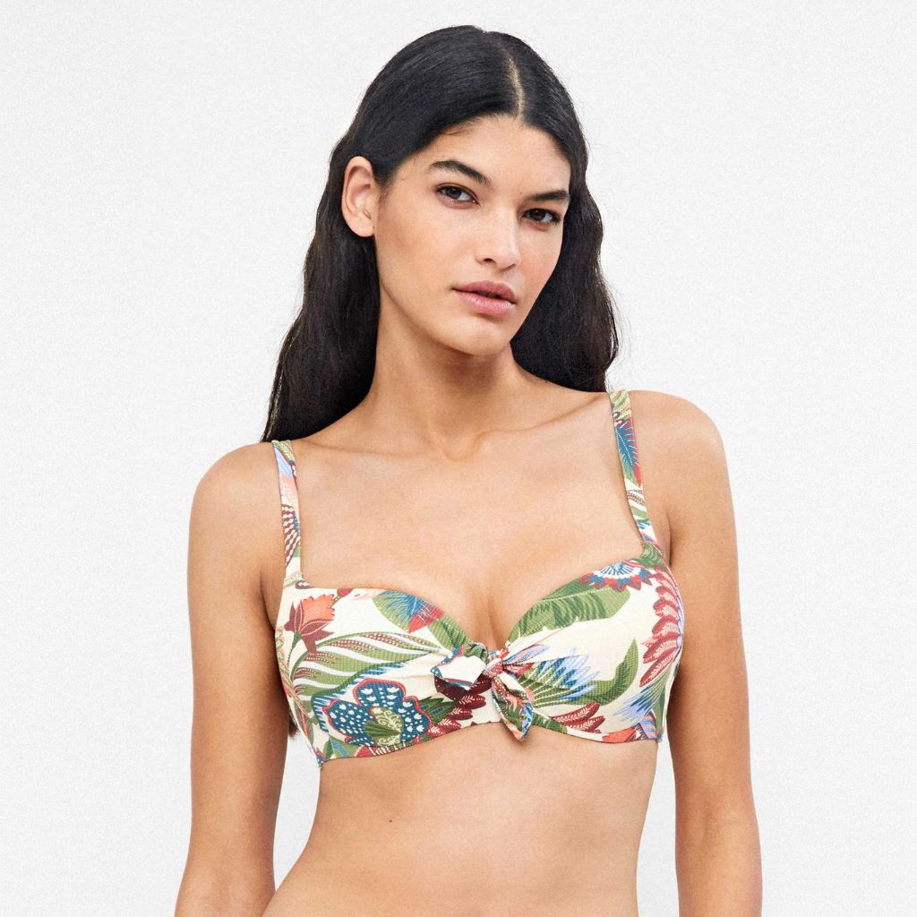 Sujetador ba&ntilde;o mujer aros y foam estampado