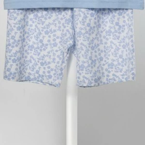 Pijama infantil ni&ntilde;a sin mangas dise&ntilde;os flor