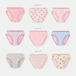 Braga ni&ntilde;a estampada pack x3 Algod&oacute;n el&aacute;stico