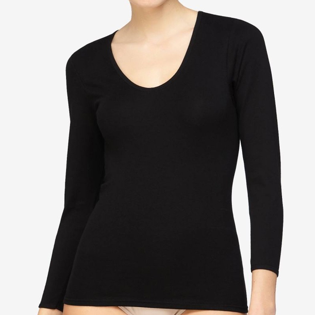 Camiseta manga larga de algodón lycra 