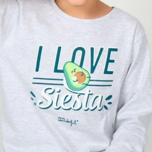 Pijama infantil manga larga aguacates