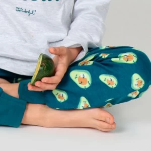Pijama infantil manga larga aguacates