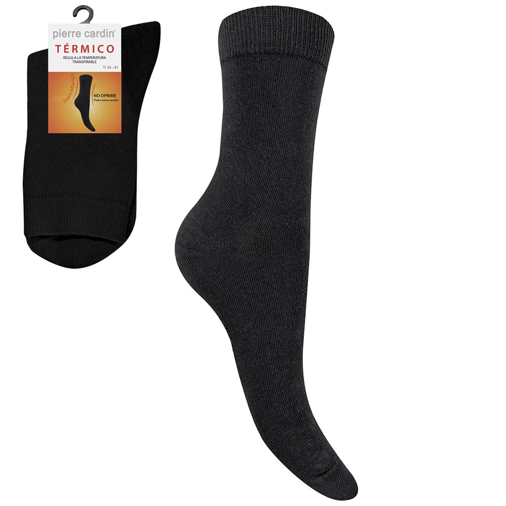 Calcetín mujer térmico liso expositor 24 pares