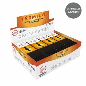 Calcet&iacute;n mujer t&eacute;rmico liso expositor 24 pares