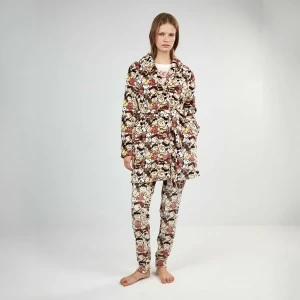 Bata mujer Peanuts estampada con cintur&oacute;n