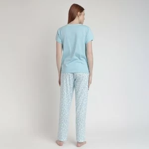 Pijama Mujer pantal&oacute;n largo y camiseta manga corta