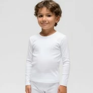 Camiseta de ni&ntilde;o manga larga algod&oacute;n liso termal