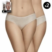 Braga bikini Pack x2 algod&oacute;n cintura suave