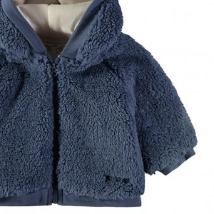 Chaqueta beb&eacute; borreguito con capucha y orejitas