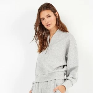 Sudadera mujer cuello algo cremallera