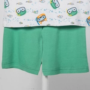 Pijama ni&ntilde;o manga corta algodon con bolsillo