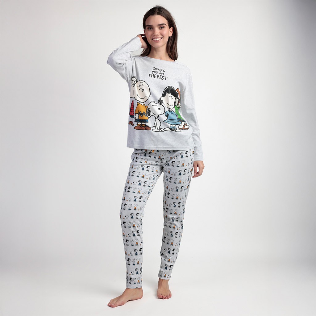 Pijama manga larga mujer Snoopy