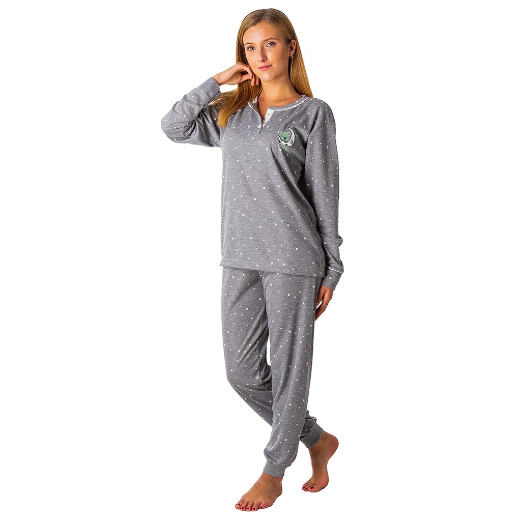 Pijama mujer de algodón-poliéster de invierno