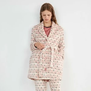 Bata corta mujer coralina estampada