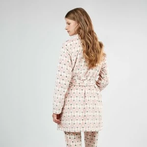 Bata corta mujer coralina estampada