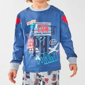 Pijama infantil manga larga algod&oacute;n
