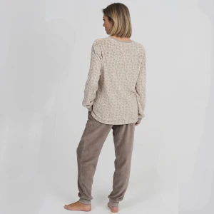 Pijama manga laraga mujer coralina