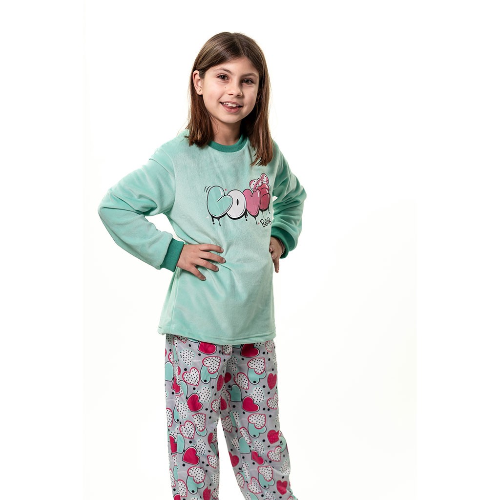Pijama juvenil manga larga "Love"