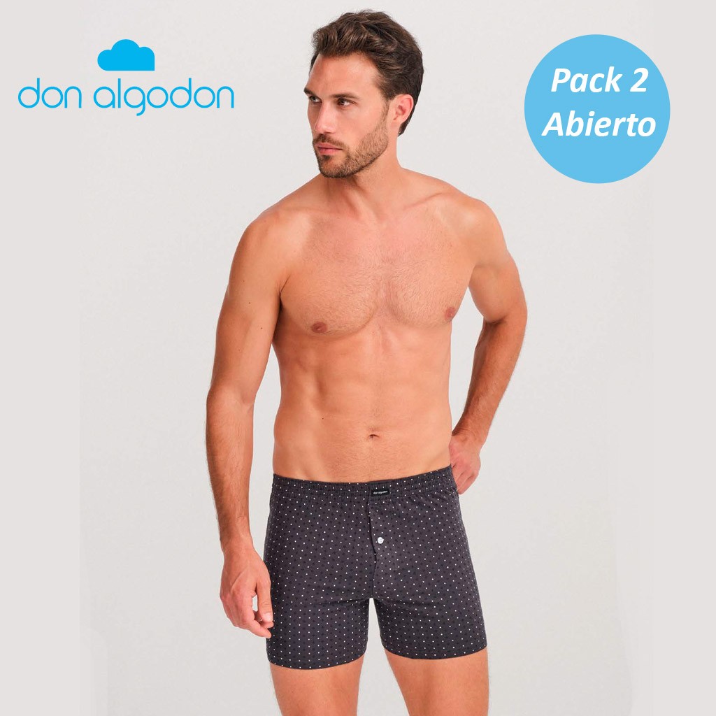 Bóxer hombre Algodón 100% estampado pack x2