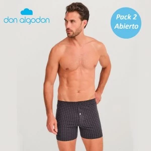B&oacute;xer hombre Algod&oacute;n 100% estampado pack x2