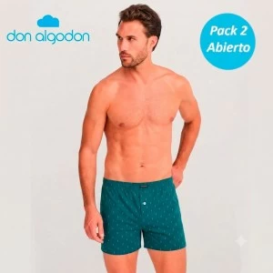 B&oacute;xer hombre Algod&oacute;n 100% estampado pack x2