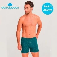 B&oacute;xer hombre Algod&oacute;n 100% estampado pack x2